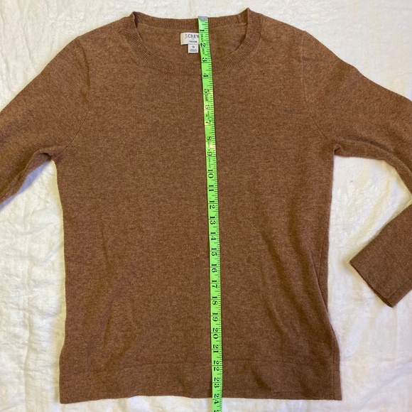 J Crew Women's Camel Teddie Sweater Cotton-Wool Blend Crewneck Pullover Size S - Picture 5 of 12